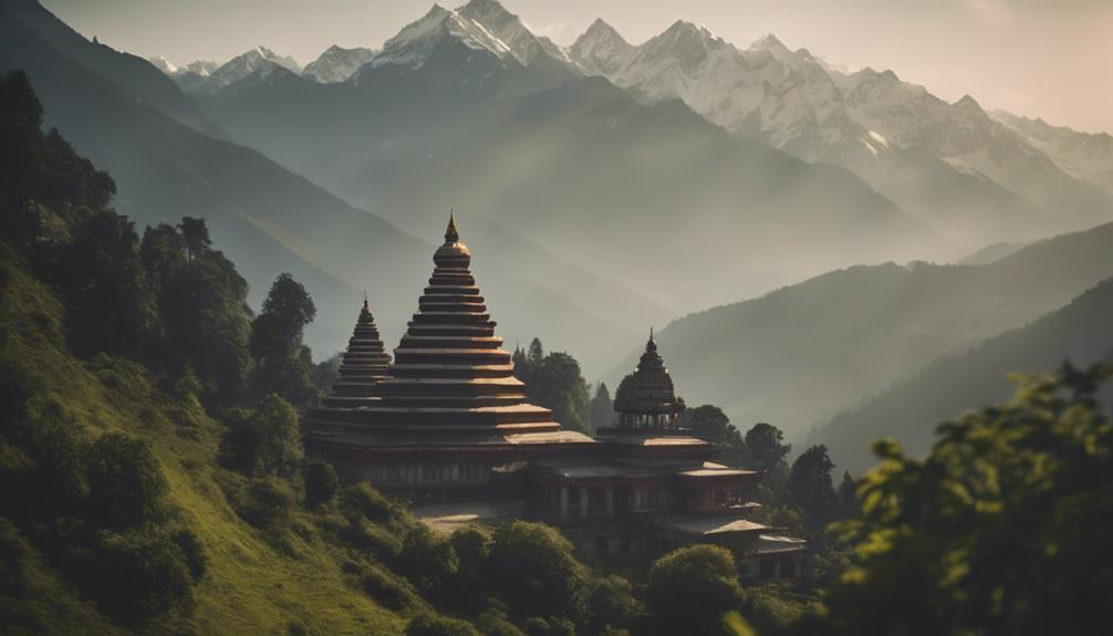 himalayan temple scenic beauty