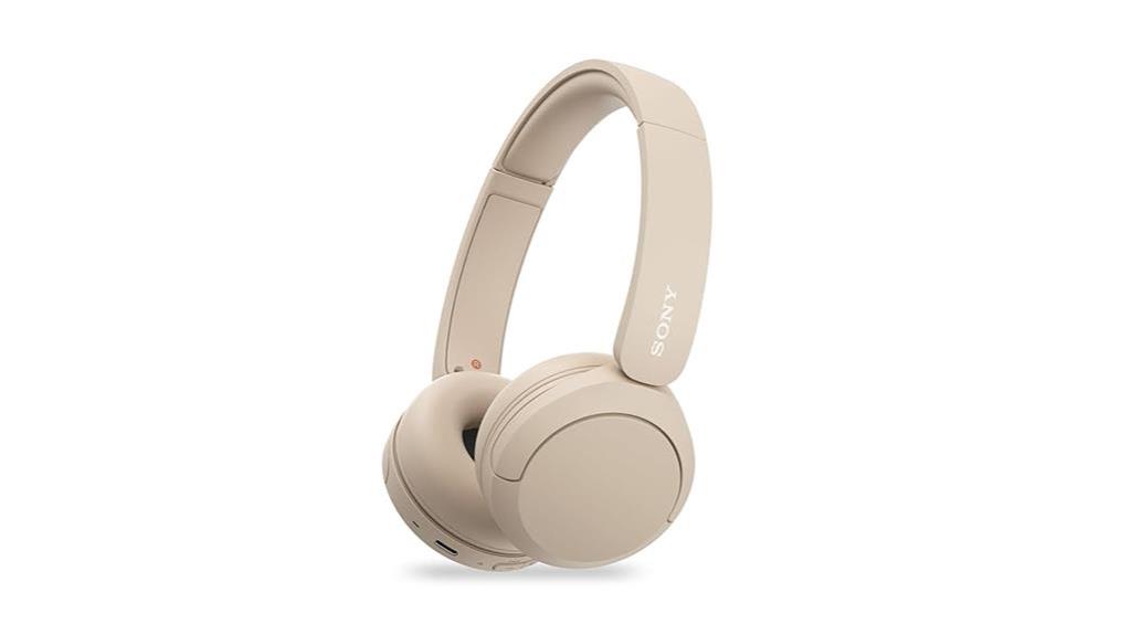 sony wireless beige headphones